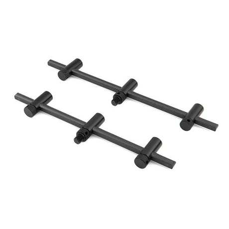 Embalagem 2 Buzz bars ajustável Fox Black Label Carbono 3 Canas 22 - 25 cm