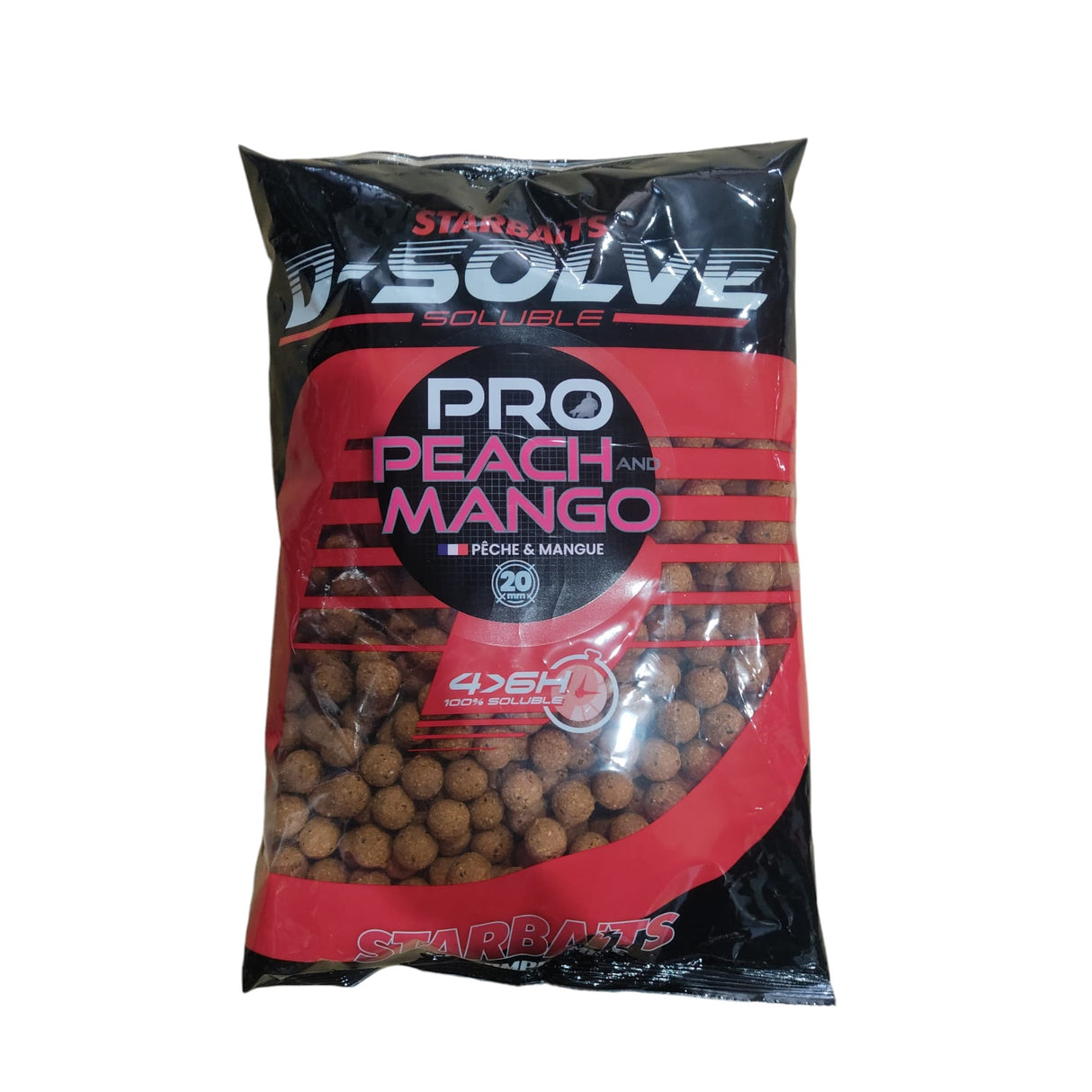 Boilies Starbaits Solúveis Probiotic Peach Cabo 20 mm 2,5 kg