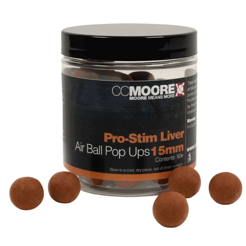 Pop ups Ccmoore Pro-Stim Liver Air Ball Marrón 15 mm - Tienda Carpfishing