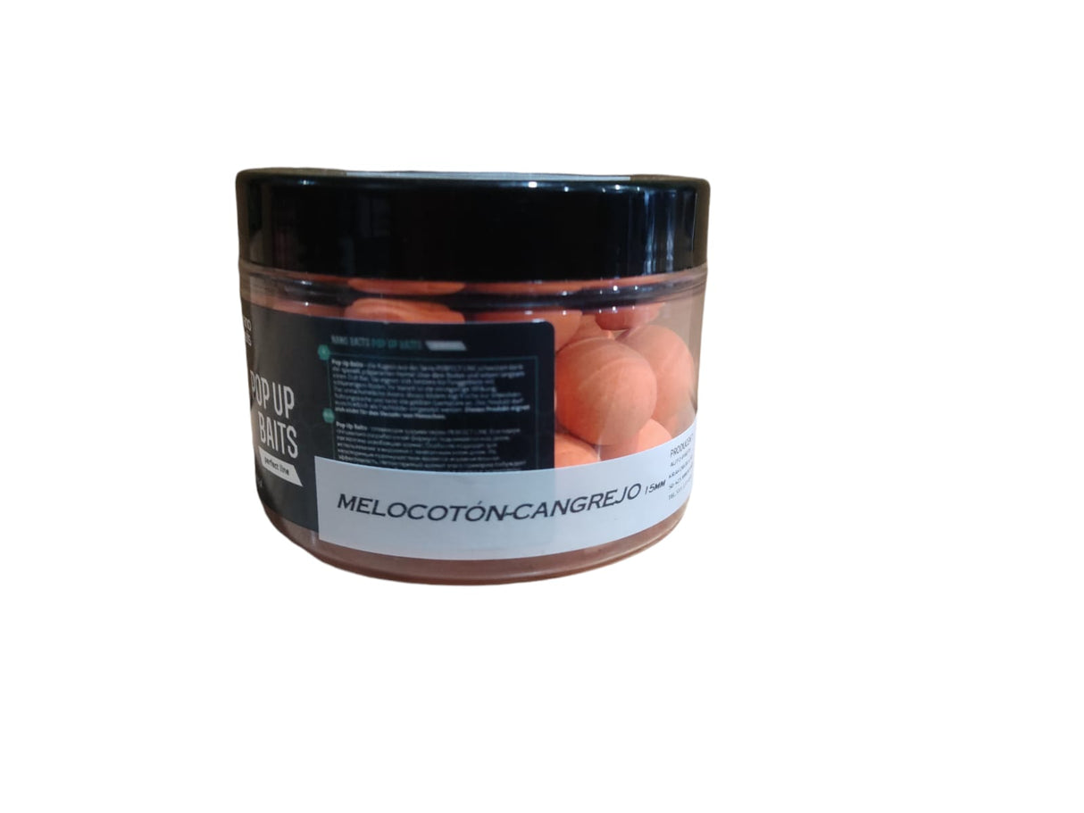 Pop Ups Nano Baits Peach Caranguejo laranja 15 mm