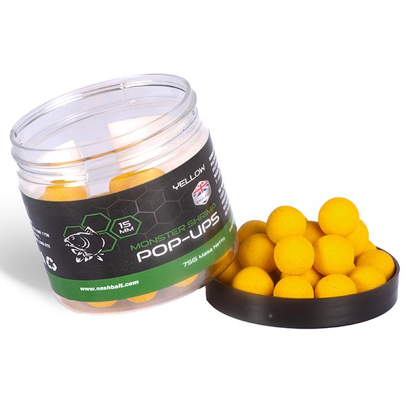 Pop Ups Nash Monster Shrimp 15 mm Amarelo