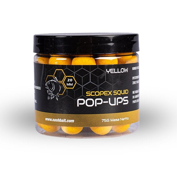 Pop Ups Nash Scopex Squid Amarelo 20 mm