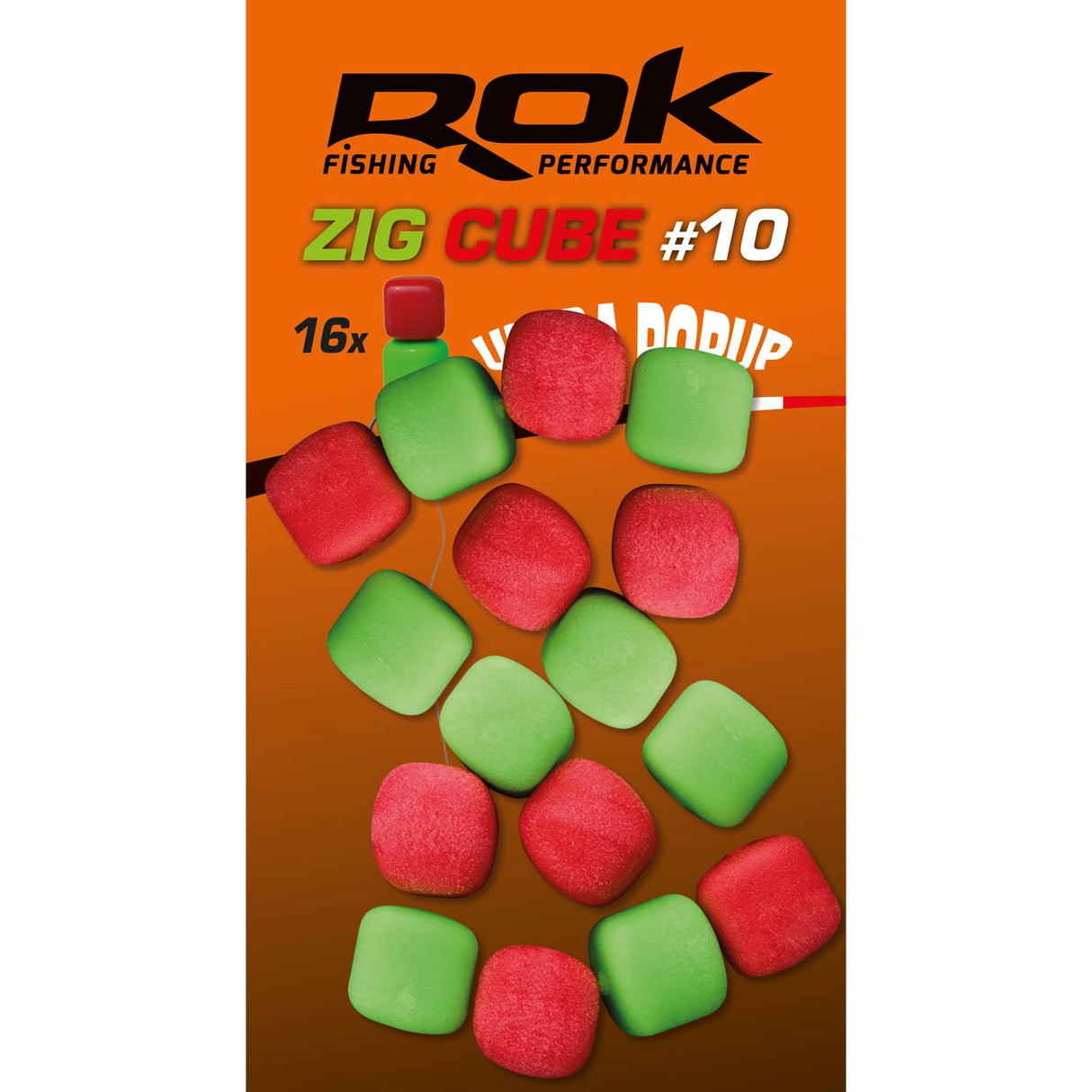 Pop up Zig Cube Rok Fishing Vermelho/Verde 10