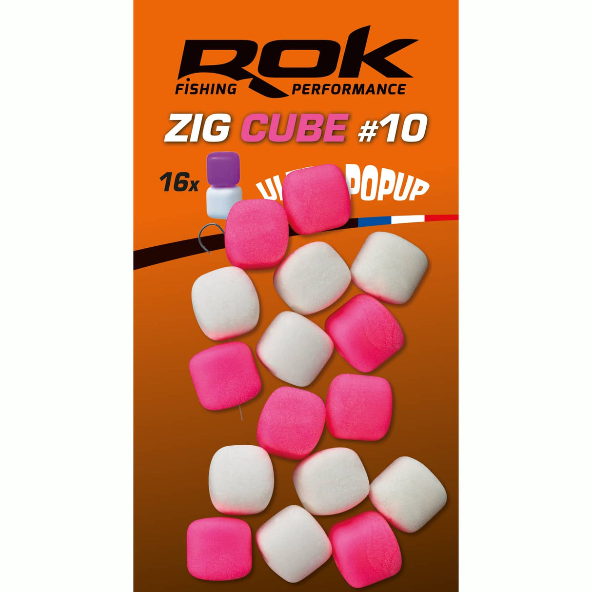 Pop up Zig Cube Rok Fishing Rosa/branco 10
