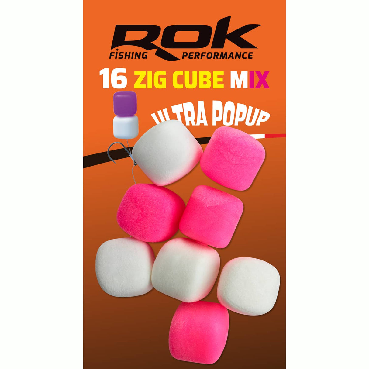 Pop up Zig Cube Rok Fishing Rosa/branco 12