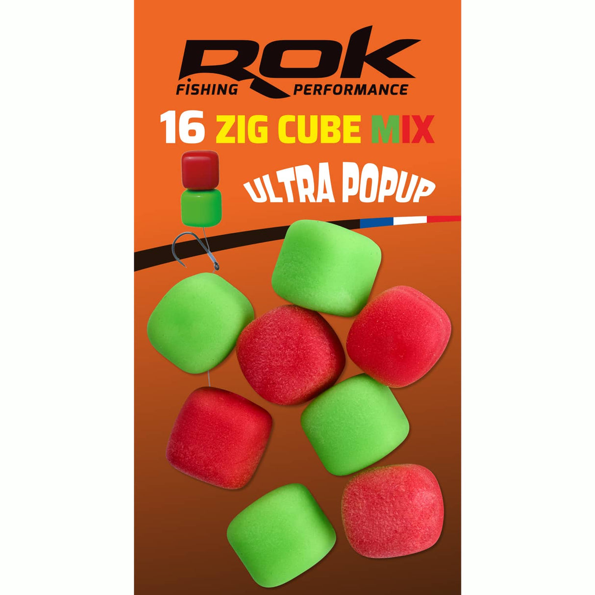 Pop up Zig Cube Rok Fishing Verde/Vermelho 12