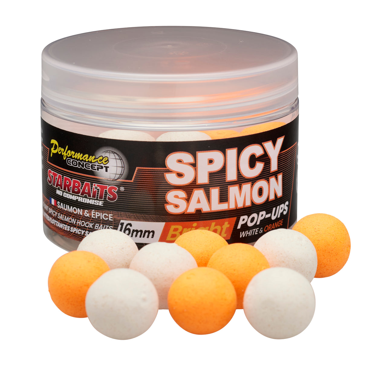 Pop ups Starbaits PC Spicy Salmon Brilhante 16 mm