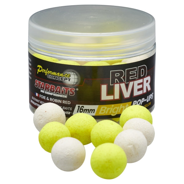 Pop ups Starbaits Red Liver Brilhante 16 mm