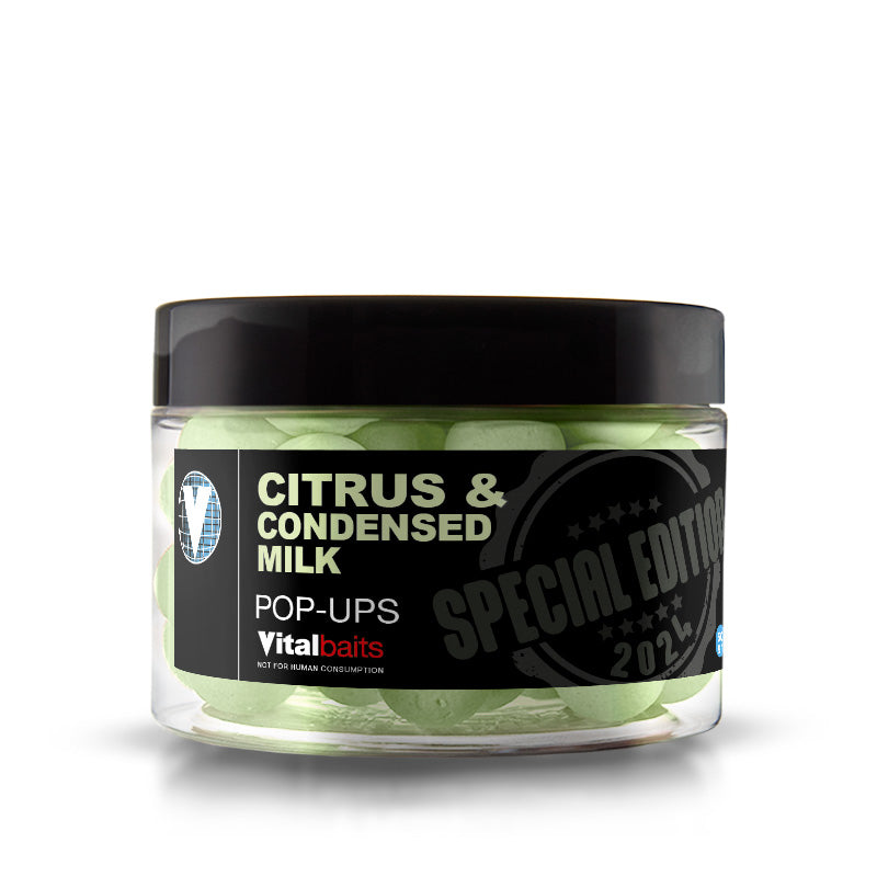 Pop ups Vitalbaits Citrus & Cond. Verde leite 18 mm