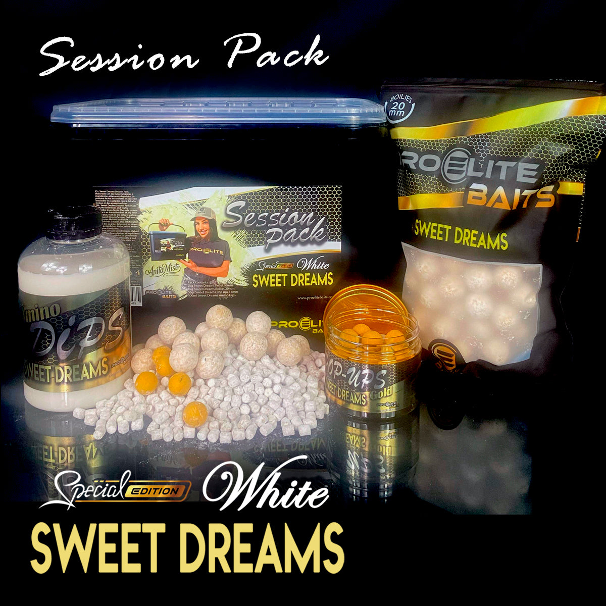 Session Pack Pro Elite Baits Gold Sweet Dreams Edição especial em branco