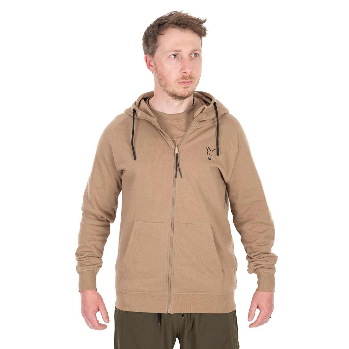 Sweatshirt Fox LW Tan Ltd Edition com capuz e fecho de correr