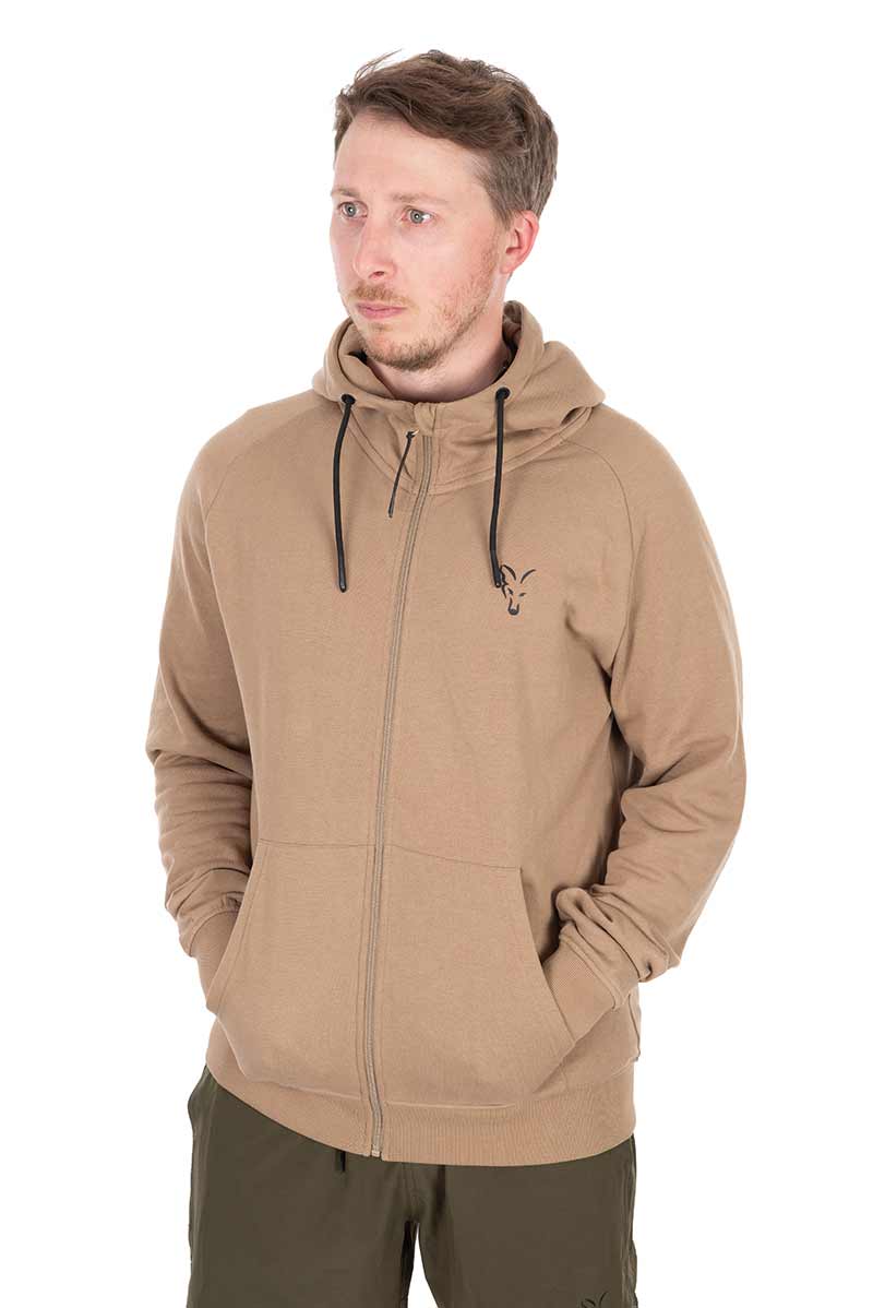 Sweatshirt Fox LW Tan Ltd Edition com capuz e fecho de correr