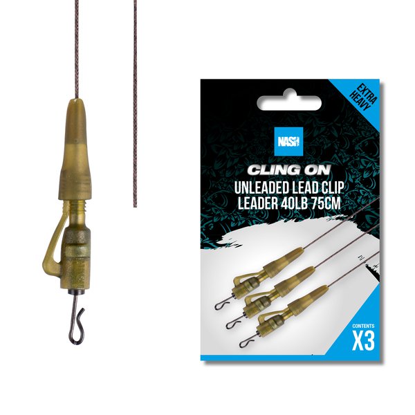 Clip sem chumbo Leader Agarrar Nash 40 lb