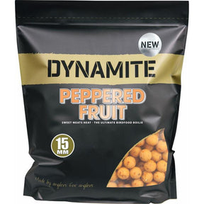 Boilies Dynamite Baits Peppered Fruit 15 mm - Tienda Carpfishing