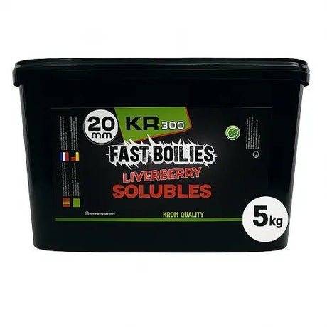 Boilies Solubles Krom Quality KR300 LiverBerry 20 mm 5KG - Tienda Carpfishing
