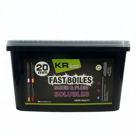 Boilies Solubles Krom Quality KR500 Squid & Plum 20 mm 3KG - Tienda Carpfishing