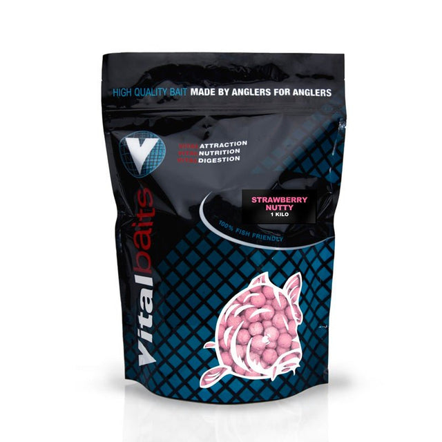 Boilies Vitalbaits Strawberry Nutty 18 mm - Tienda Carpfishing