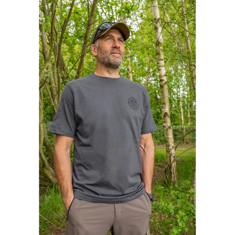 Camiseta Avid Carp Bearing Gris - Tienda Carpfishing
