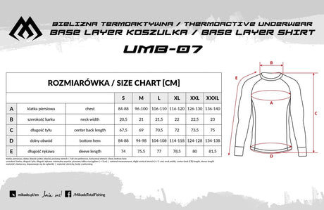 Camiseta térmica Mikado Base Layer Shirt Negra - Tienda Carpfishing