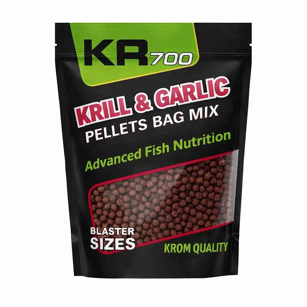 misturar Pellets Krom Quality KR100 Krill e Garlic 4,5MM 800G