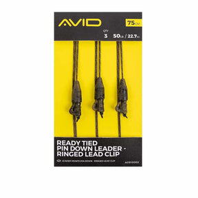 Leadcore Avid Carp Lead Clip Tied Pin Down 75 cm - Tienda Carpfishing
