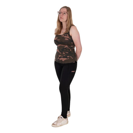 Leggins Mujer Fox Black Lined - Tienda Carpfishing