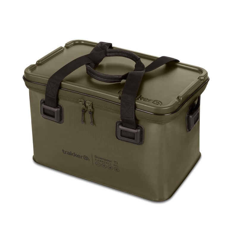 Macuto Trakker Downpour T1 L Verde 40 litros - Tienda Carpfishing