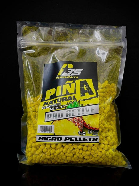 Micro Pellets Peralbaits Piña Natural 7 mm - Tienda Carpfishing