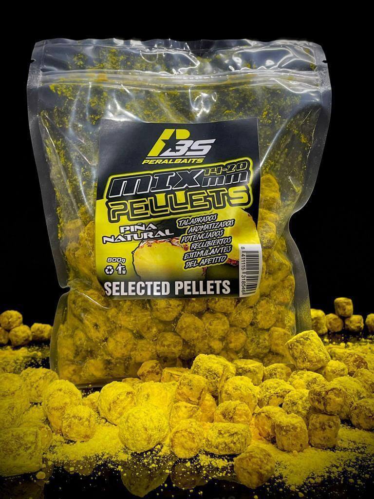 Mix Pellets Peralbaits Piña Natural 14 - 20 mm - Tienda Carpfishing