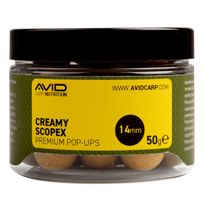 Pop ups Avid Carp Premium Creamy Scopex 14 mm - Tienda Carpfishing