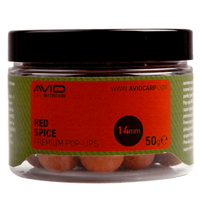 Pop ups Avid Carp Premium Red Spice 14 mm - Tienda Carpfishing