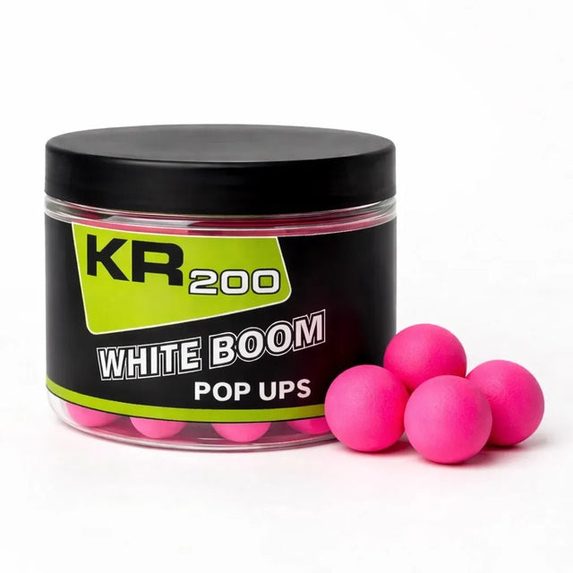 Pop Ups Krom Quality KR200 White Boom Pink 15 mm - Tienda Carpfishing