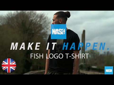 T-shirt Nash Logótipo da caixa de peixe Preto