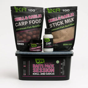 Session Pack Krom Quality KR100 Krill & Garlic - Tienda Carpfishing
