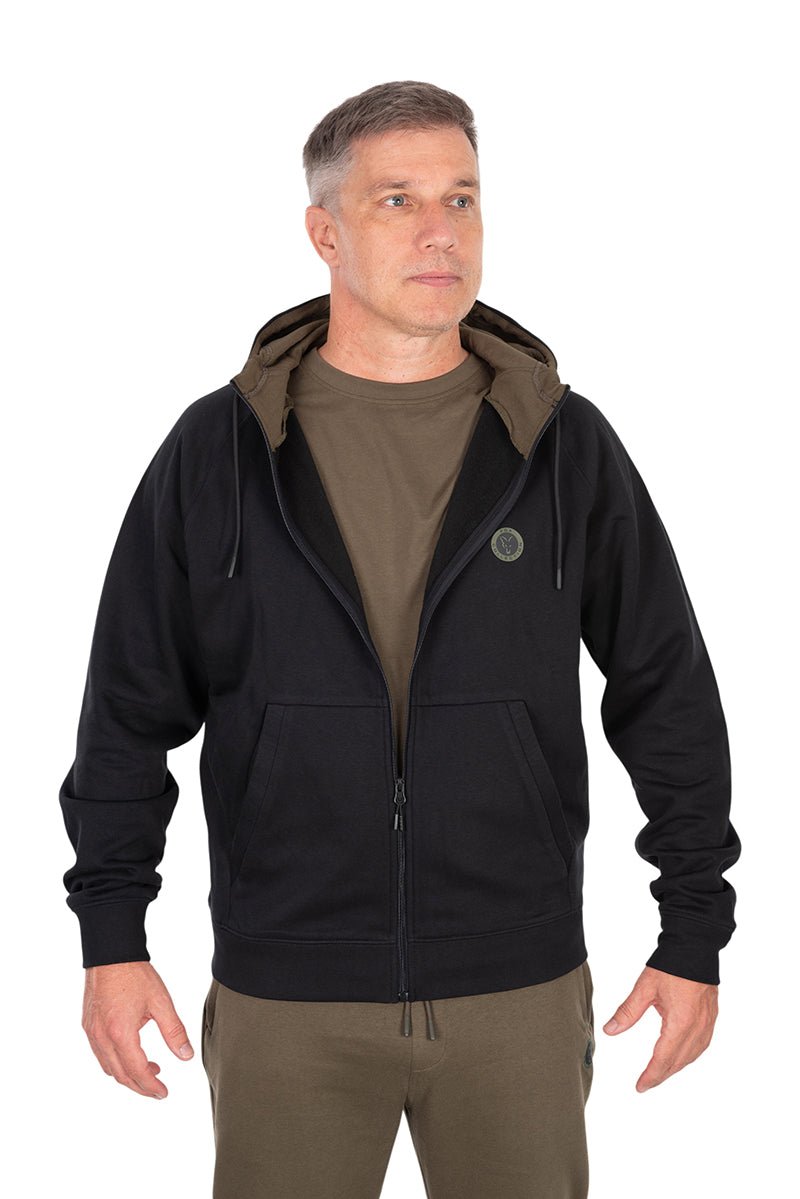 Sudadera Fox Collection Zipped Negra - Tienda Carpfishing