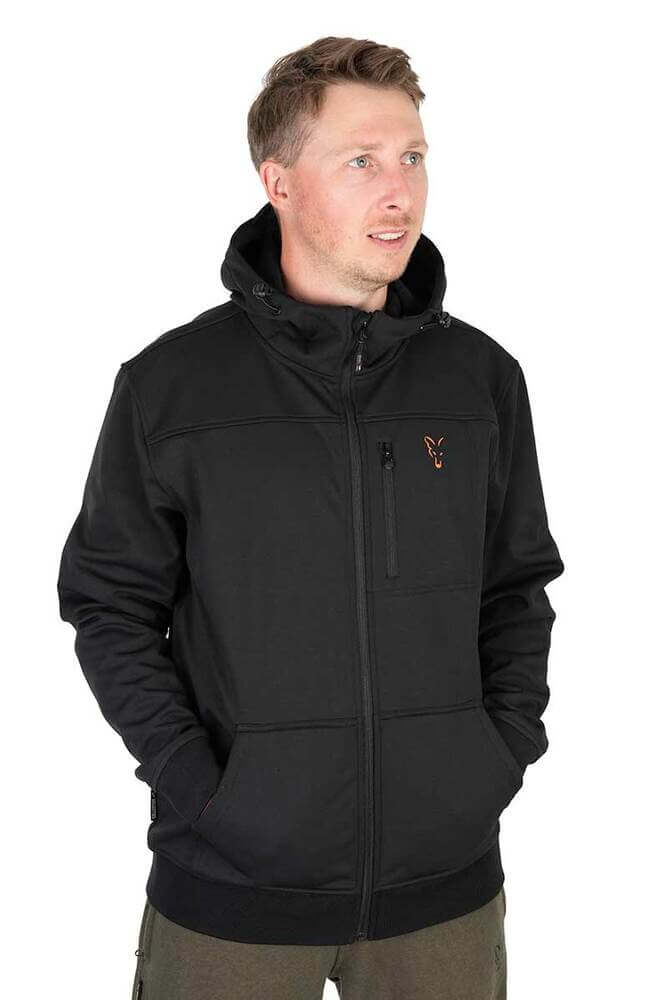 Sudadera Fox Shell Negra/Naranja - Tienda Carpfishing