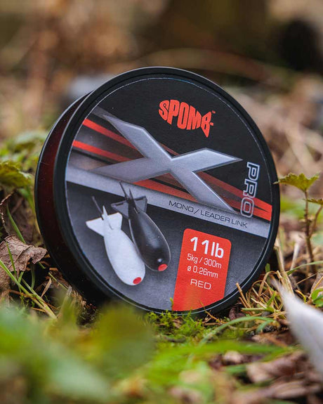 Trenzado Spomb X Pro Mono Rojo 300 m - Tienda Carpfishing
