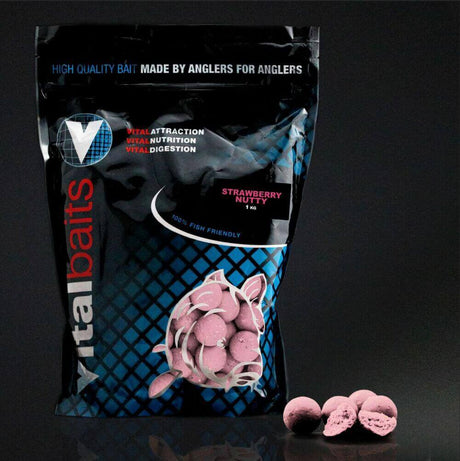 Boilies Vitalbaits Strawberry Nutty