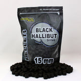 Pellets taladrados Pro Elite Baits Black Hallibut 15 mm