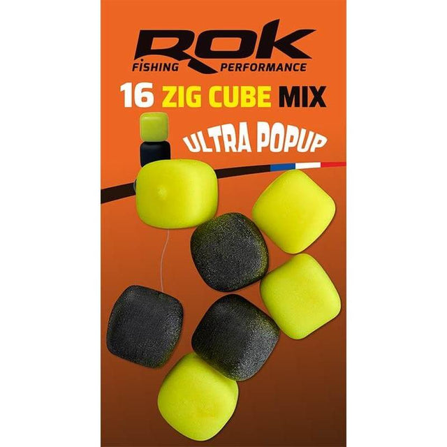 Pop up Zig Cube Rok Fishing Amarillo Negro 10