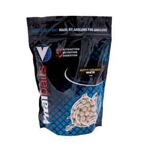 Boilies Vitalbaits Nutty Crunch blanco 24 mm - Tienda Carpfishing