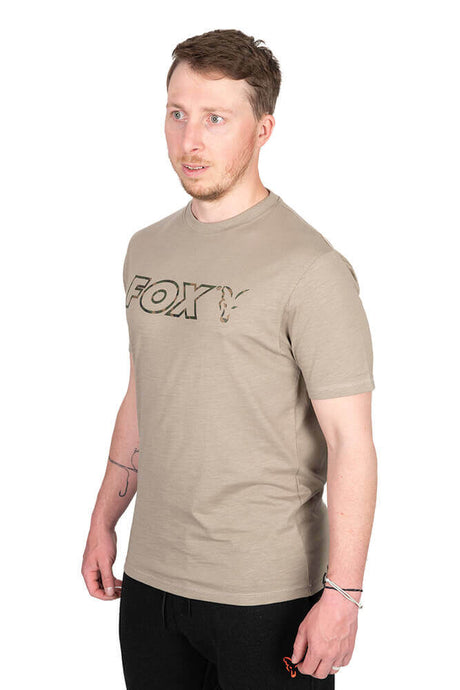 Camiseta Fox Ltd LW Marl Caqui - Tienda Carpfishing
