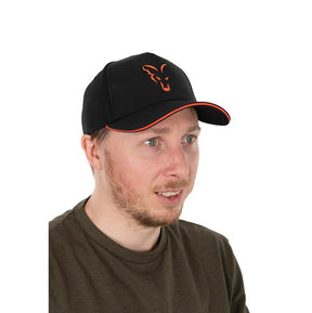 Gorra Fox Baseball Negra - Naranja - Tienda Carpfishing