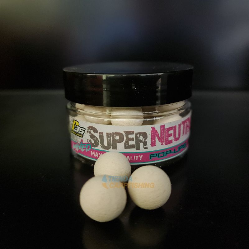 Pop ups Peralbaits Super Neutro Blanco Fluoro 15 mm - Tienda Carpfishing