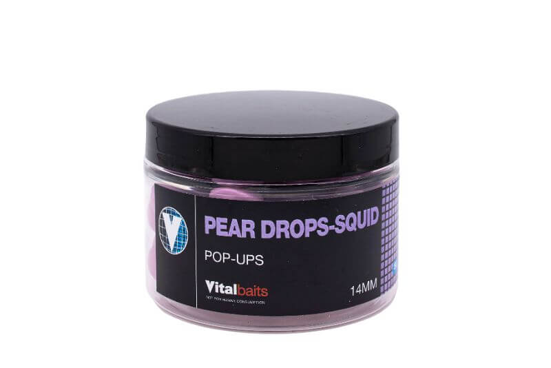 Pop ups Vitalbaits Pear Drops Squid 18 mm - Tienda Carpfishing