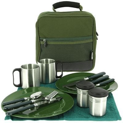set utensilios de cocina para camping