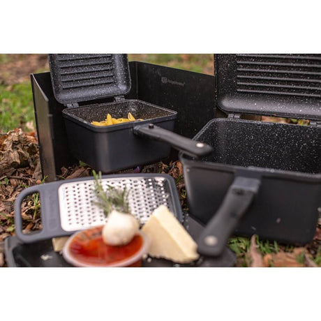 Set Utensilios de cocina Ridge Monkey Connect Deep Granite - Tienda Carpfishing
