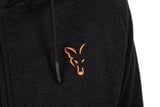 Sudadera Fox Collection LW Negra y Naranja de cremallera - Tienda Carpfishing